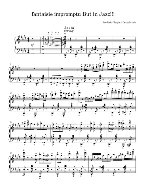 fantaisie impromptu But in Jazz!!! – Crazystride
