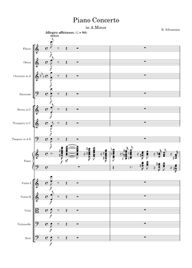 Free Piano Concerto, Op.54 by Robert Schumann sheet music