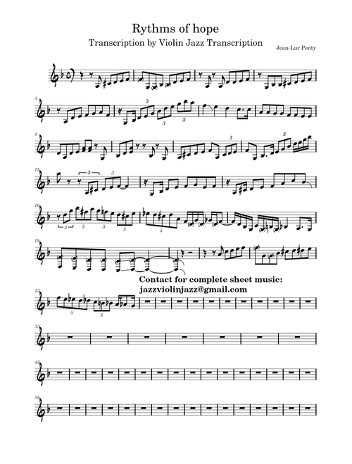楽譜　ジャン=リュック・ポンティ:THE MUSICAL of〜ジャズ Jean Luc Ponty sheet music by carterbsmith2000 | Play, print, and