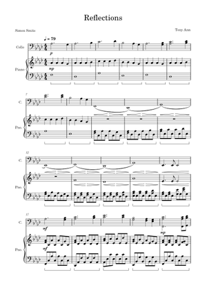 Reflections Sheet Music for Contrabass, Violin, Viola, Cello (String ...