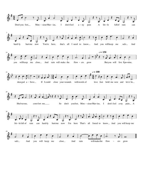 Musical - Les Miserables - A Little Fall Of Rain