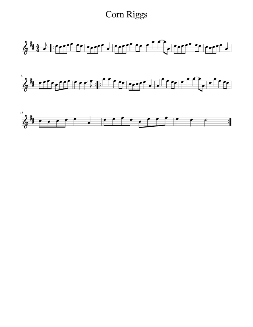 Corn Riggs Sheet music for Piano (Solo) Easy | Musescore.com