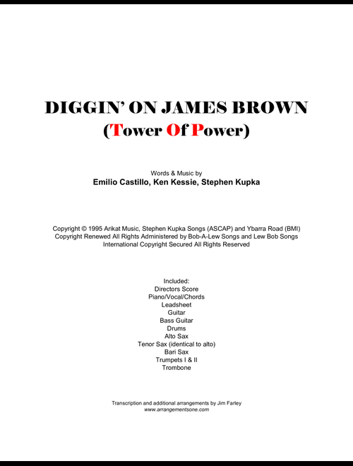 Diggin' On James Brown (Arr. Jim Farley) - Tower Of Power (Large Ensemble)