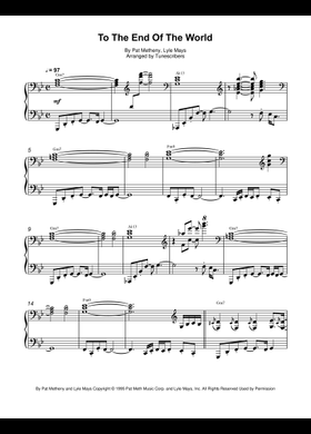 Free To The End Of The World by Pat Metheny and Lyle Mays sheet