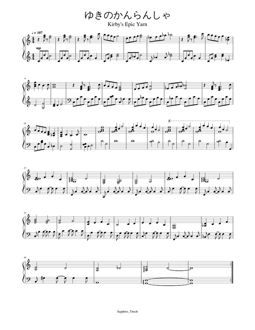ゆきのかんらんしゃ Sheet Music for Piano (Solo) Easy | MuseScore.com