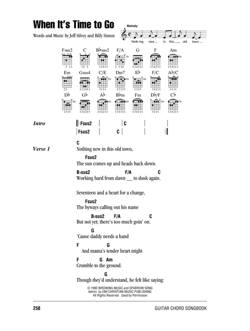 When It's Time To Go - 4Him (Guitar Chords-Lyrics)