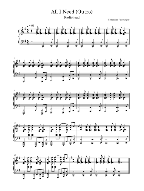 All I Need (outro) - Radiohead