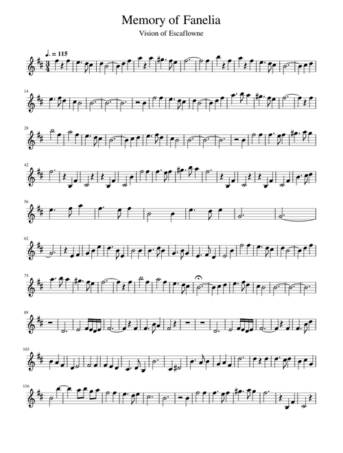 Memory of Fanelia (The Vision of Escaflowne OST)