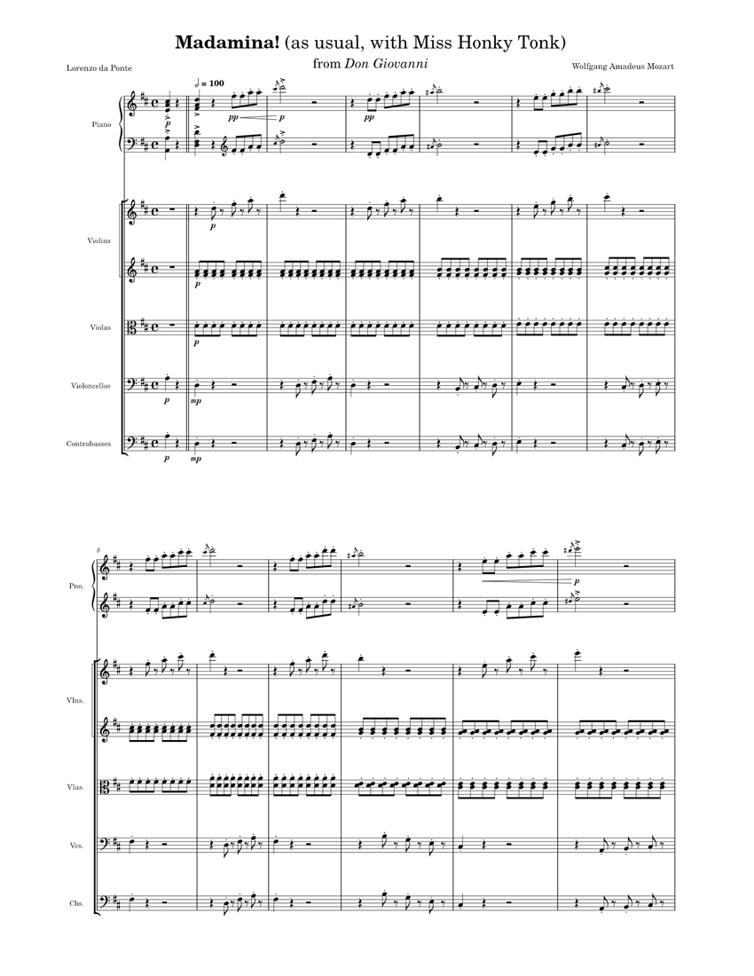 Don Giovanni, K.527 – Wolfgang Amadeus Mozart : Madamina! (w