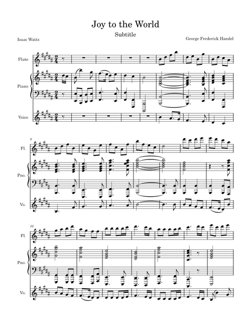 Joy to the World – Misc Traditional