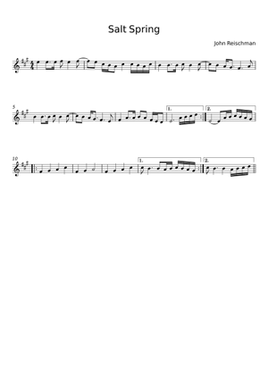 Salt Spring – John Reischman Sheet Music and Tab with Chords for Guitar ...