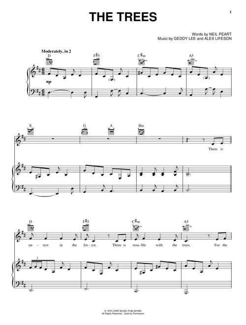 The Trees - Rush (Piano-Vocal-Guitar)