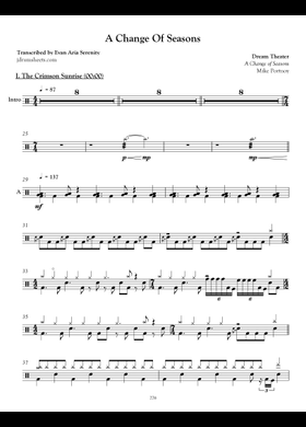 Free A Change Of Seasons by Dream Theater sheet music | Download
