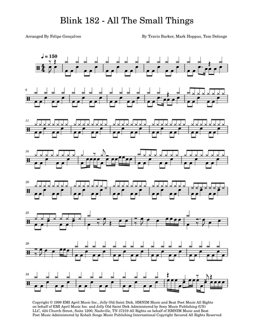 All The Small Things (Arr. The Ninja) - Blink 182 (Drums)
