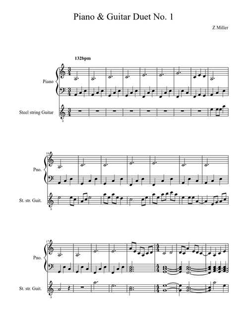 Piano & Guitar Duet No. 1