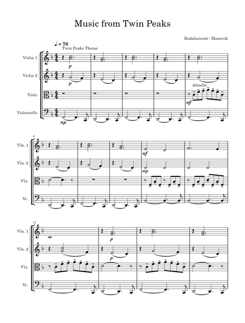 Music from Twin Peaks – Angelo Badalamenti