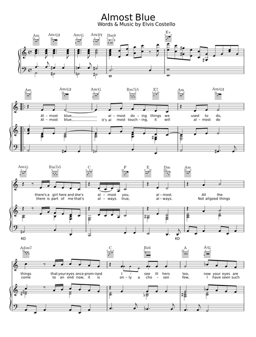 Almost blue - Elvis Costello
