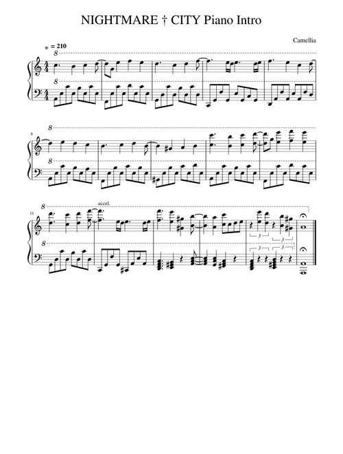 NIGHTMARE † CITY Piano Intro