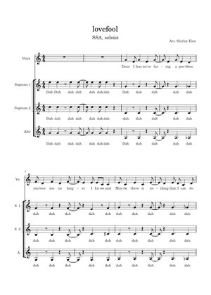 Lovefool - The Cardigans Sheet Music with Chords for Piano, Synthesizer ...