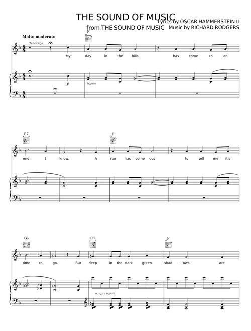 The Sound Of Music (from The Sound of Music) - Rodgers & Hammerstein
