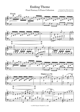 Free Final Fantasy X Ending Theme by Nobuo Uematsu sheet music