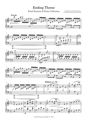Final Fantasy II Ending Theme - Nobuo Uematsu Sheet Music for