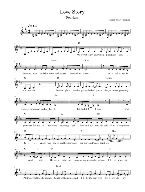 Love Story - Taylor Swift