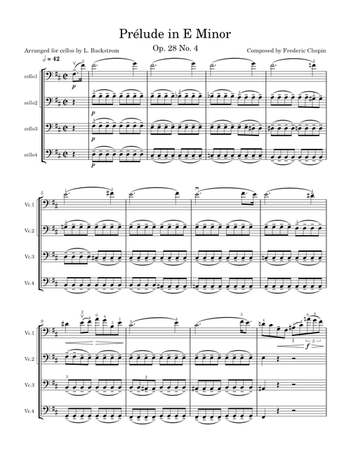 Prelude in E minor Op. 28 No. 4 – Frédéric Chopin