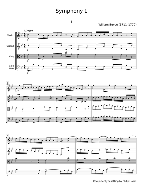 Symphony No.1 in B-flat major - William Boyce