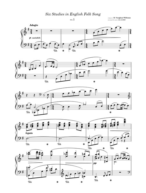 Six Studies in English Folk Song no.1