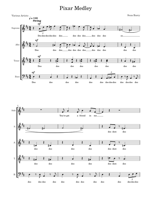 Pixar Medley (Acapella)