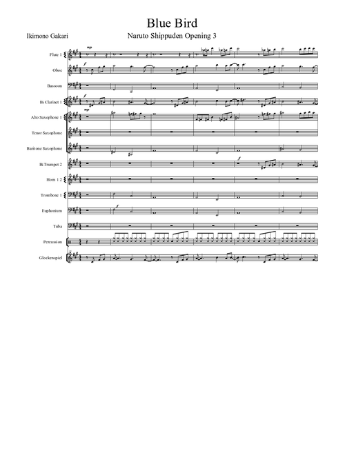 Naruto Shippuden - Bluebird - Ikimono Gakari - Band Arrangement