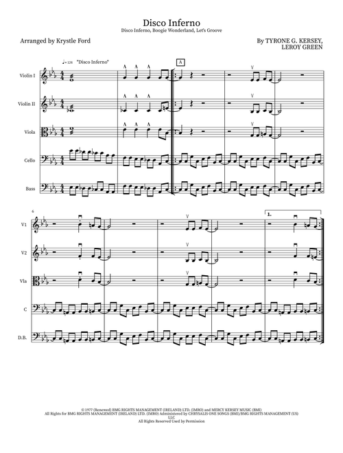 Disco Inferno (Arr. Krystle Ford) - The Trammps (Orchestra)