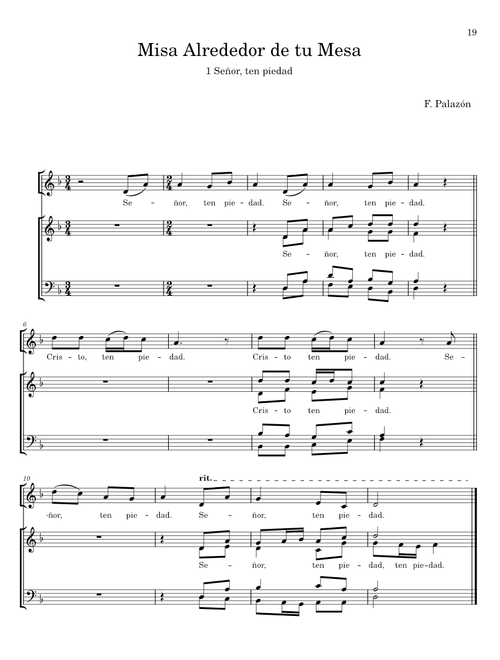 Misa Alrededor de tu Mesa - F. Palazón