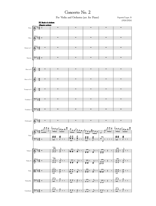 Violin Concerto No 2, op. 7 (La Campanella) – Niccolò Paganini/Logan R. | Work In Progress