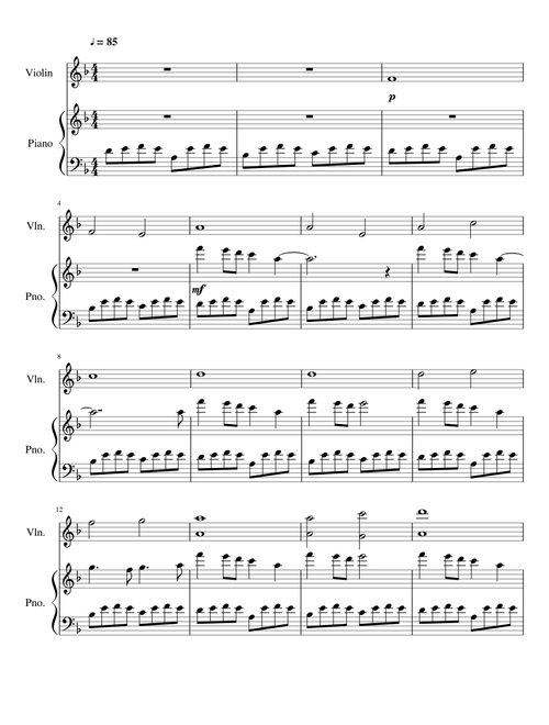 Ori and the Blind Forest: The Sacrifice (piano and violin) UNFINISHED
