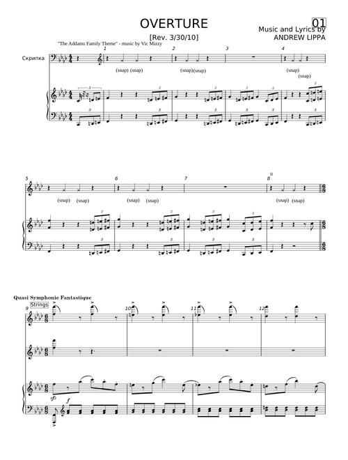 The Addams Family Overture - Andrew Lippa