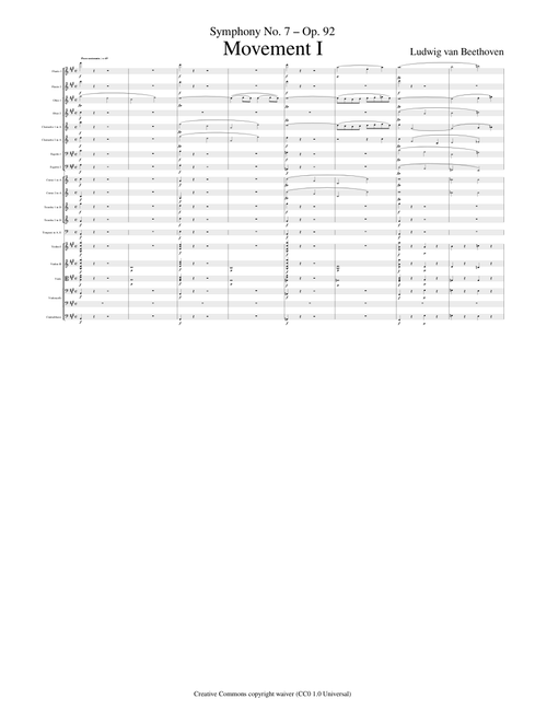 Beethoven, Ludwig van – Symphony No. 7, Op. 92 – I. Poco sostenuto