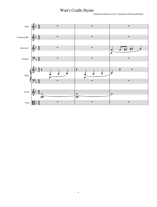 Watt's Cradle Hymn (Arr. Christian Moehrle) - Dr. Isaac Watts (1674-1748) (Full Orchestra)