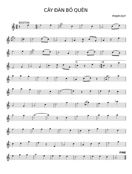 CÂY ĐÀN BỎ QUÊN – PHẠM DUY