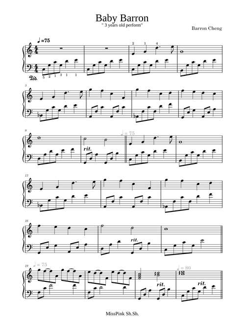 Baby Barron " 3years old Barron Cheng perform"  (Piano)  🎹