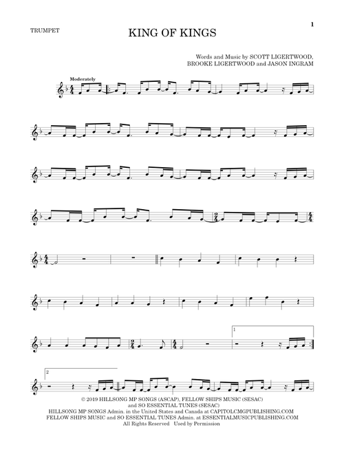 King Of Kings - Hillsong Worship (Trumpet Solo)
