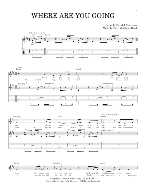 Where Are You Going - Dave Matthews Band (Easy Guitar)
