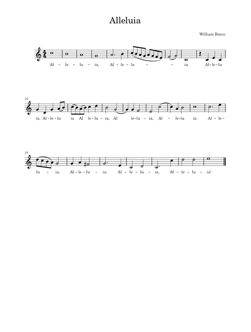 Alleluia – William Boyce