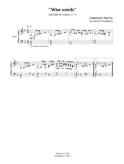 Wise Words - DELTARUNE Chapters 3 + 4