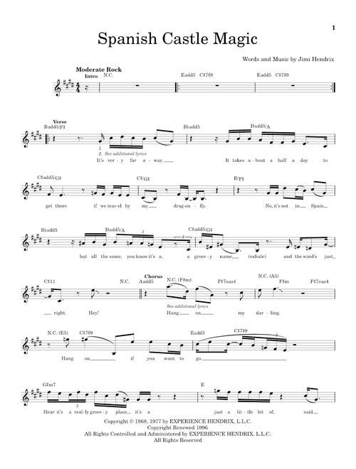 Spanish Castle Magic - Jimi Hendrix, Spin Doctors, Yngwie Malmsteen (Easy Guitar)