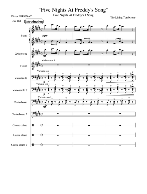 "Five Nights at Freddys Song", by The Living Tombstone