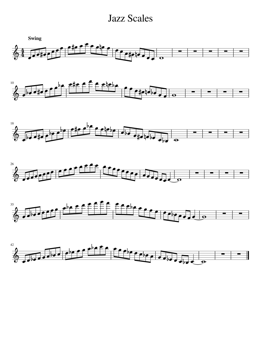 Jazz scale trumpet top