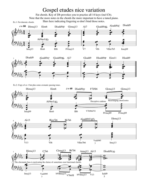 Gospel etude fat chords variation