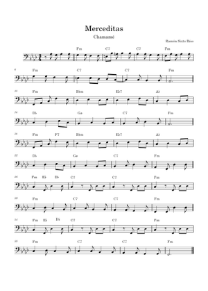 Merceditas - Ramona Galarza Sheet Music for Piano (Solo) easy ...